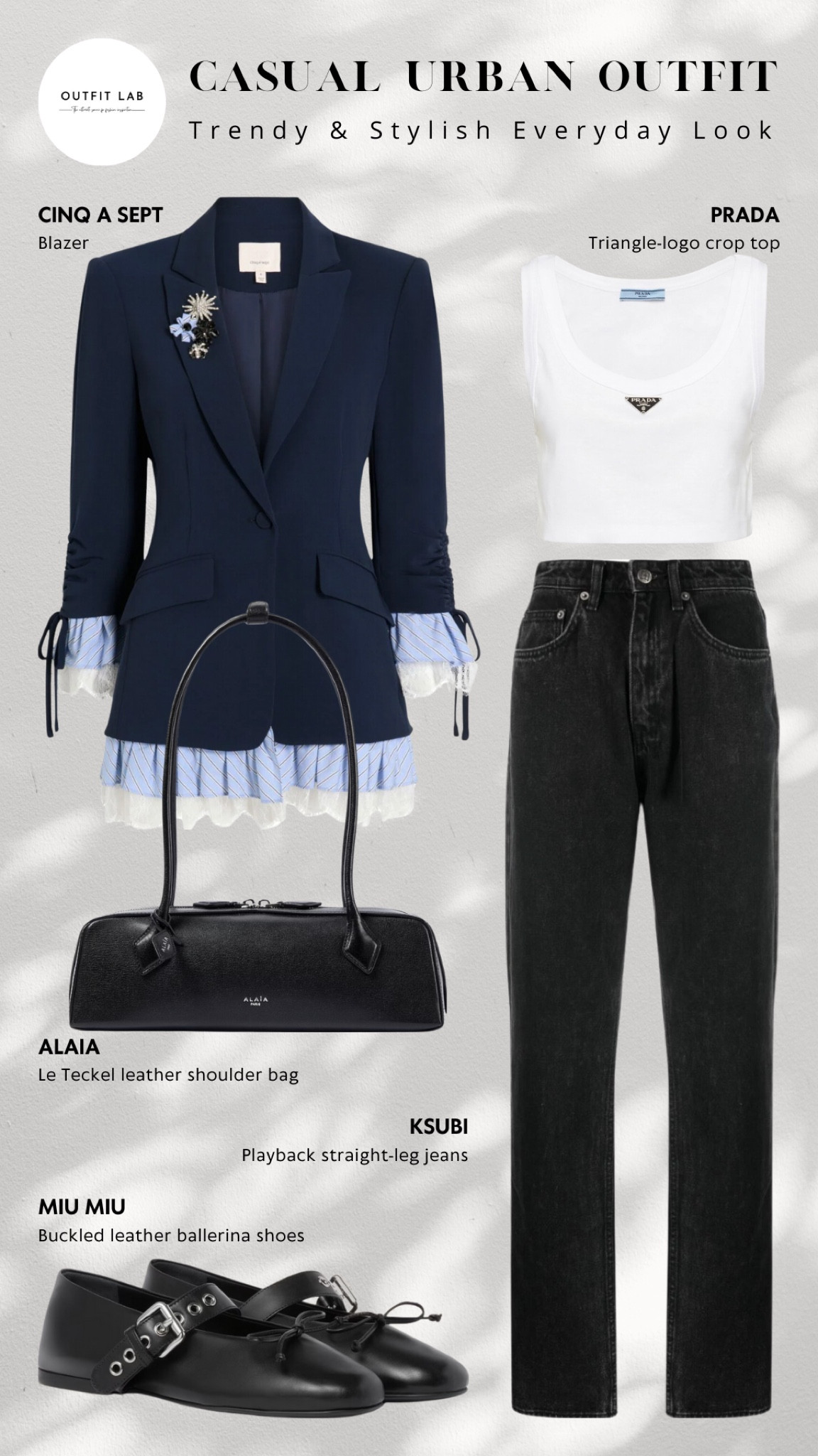 Casual Urban Outfit: Trendy & Stylish Everyday Look – Shop Now!

Step up your everyday style with this casual urban outfit. Featuring a chic Cinq A Sept blazer paired with trendy Ksubi jeans for a perfect balance of casual and polished. Complete the look with stylish Miu Miu shoes, a sleek Alaia bag, and a classic Prada top. Ideal for any day in the city, this outfit ensures you stay fashionable and on-trend. Shop now to elevate your urban wardrobe with this stylish ensemble!

#LTKStyleTip