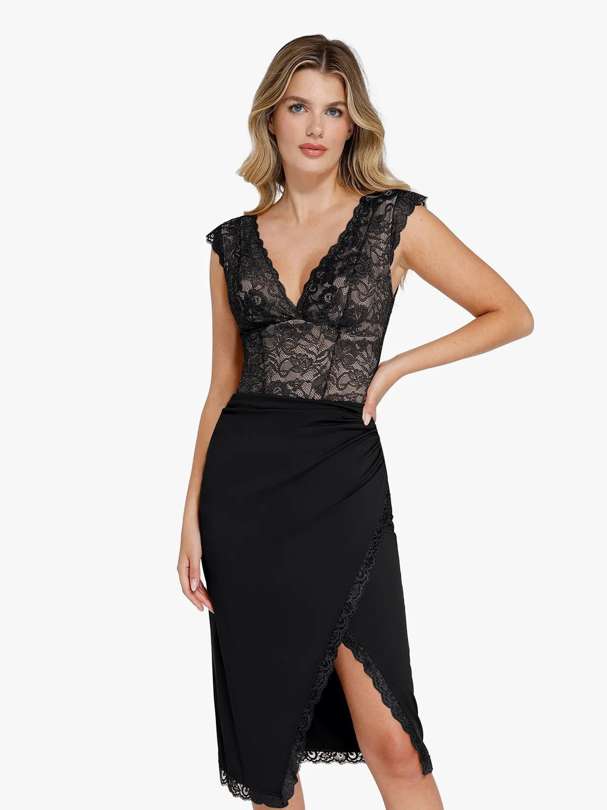 Shapewear Sculpting Lace Bodysuit or Midi Skirt or Shrug | Popilush