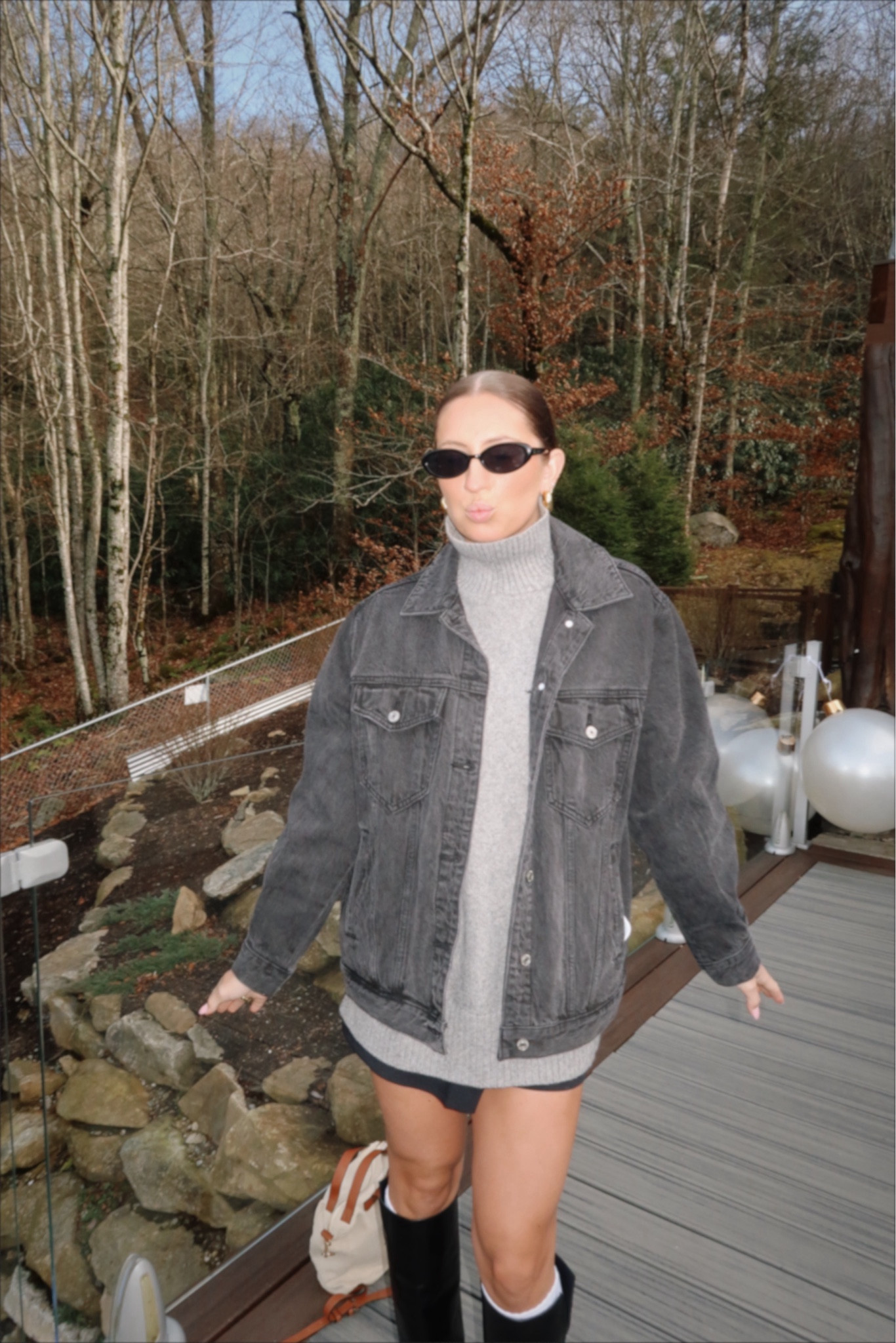 Sweater: Medium 
Denim jacket: Small
Skirt: XS

#LTKSeasonal #LTKstyletip #LTKHoliday