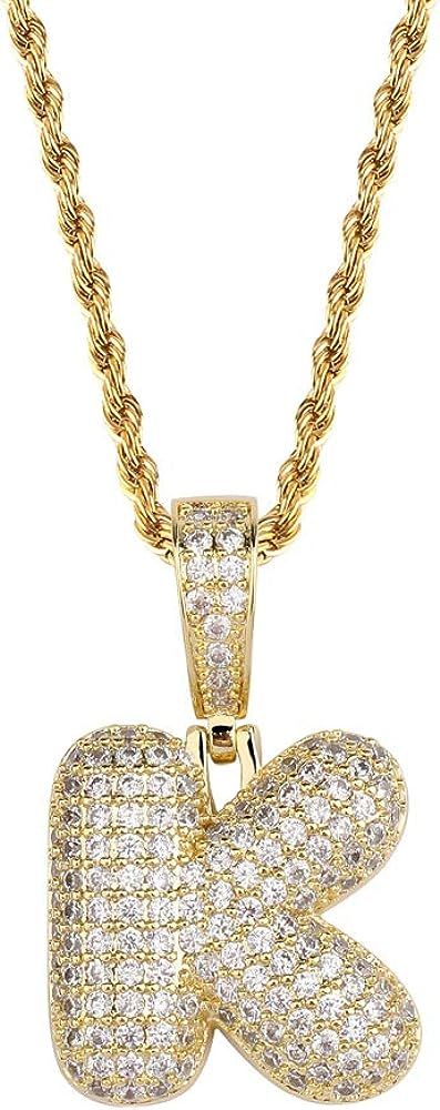 HECHUANG Gold Letter Chain Necklace for Women Personalized Initial Name Necklace Men Stainless St... | Amazon (US)