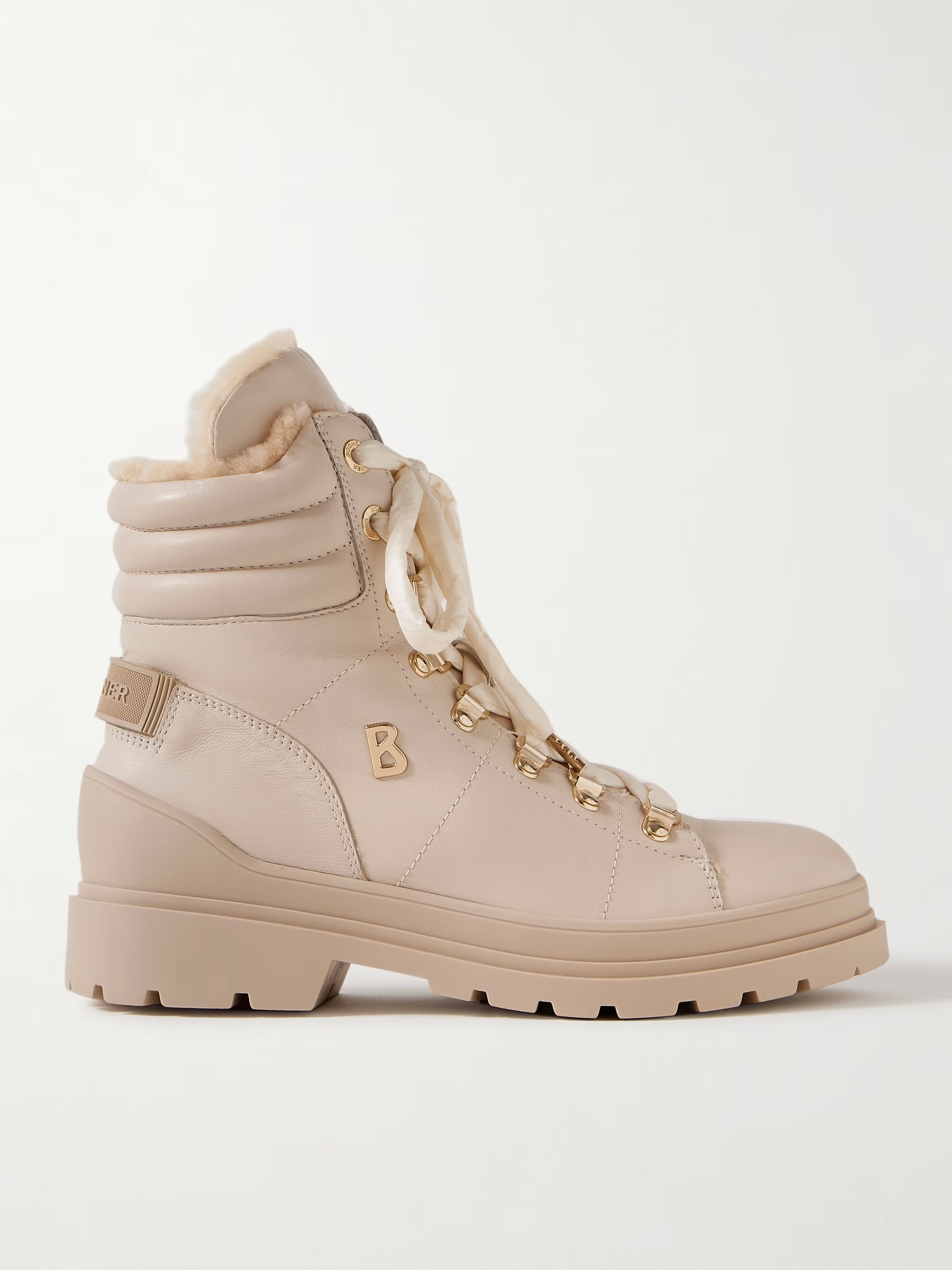 St. Moritz 14 shearling-lined leather ankle boots | NET-A-PORTER (US)