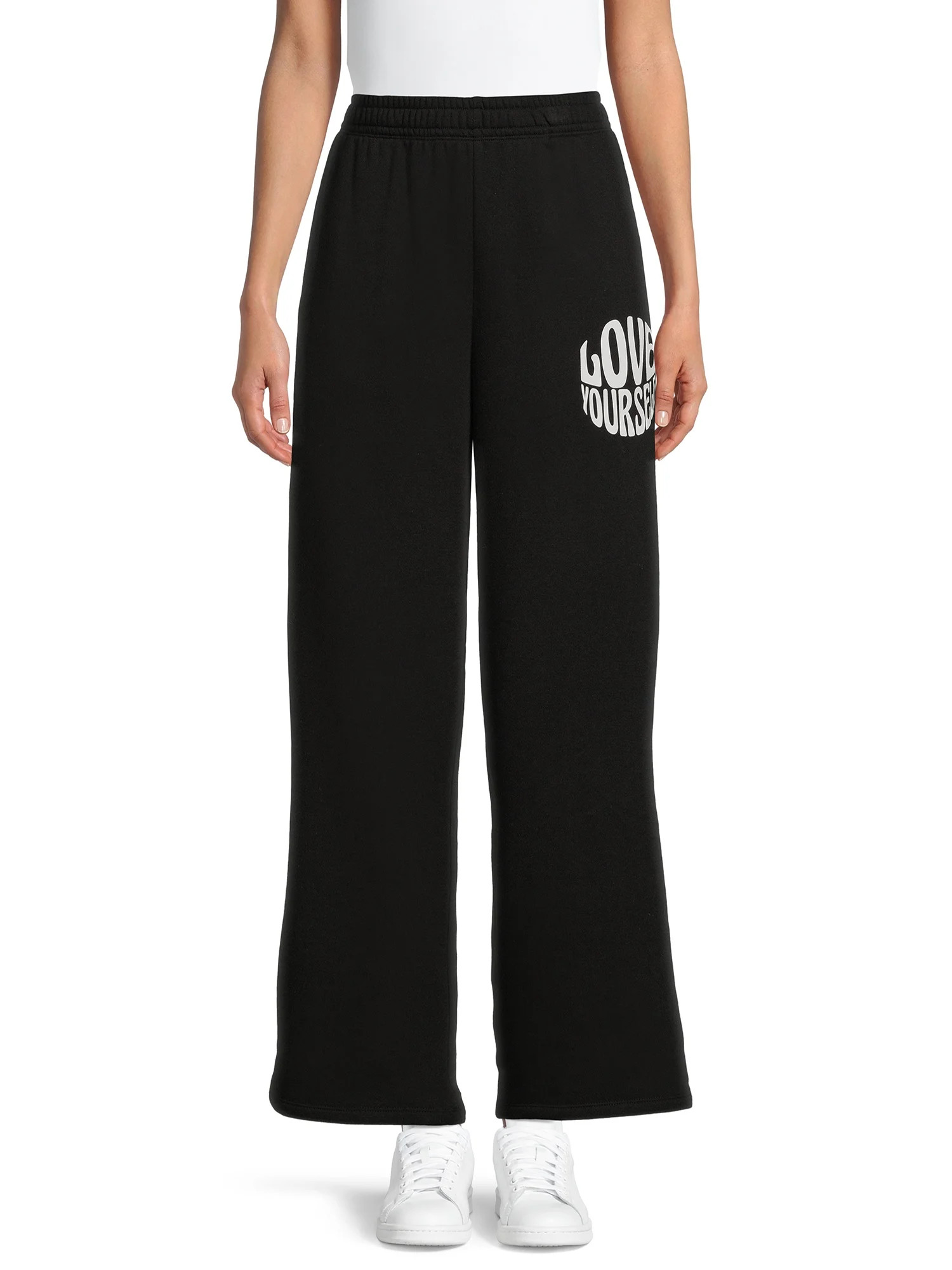 No Boundaries Juniors' Wide Leg Fleece Pants | Walmart (US)