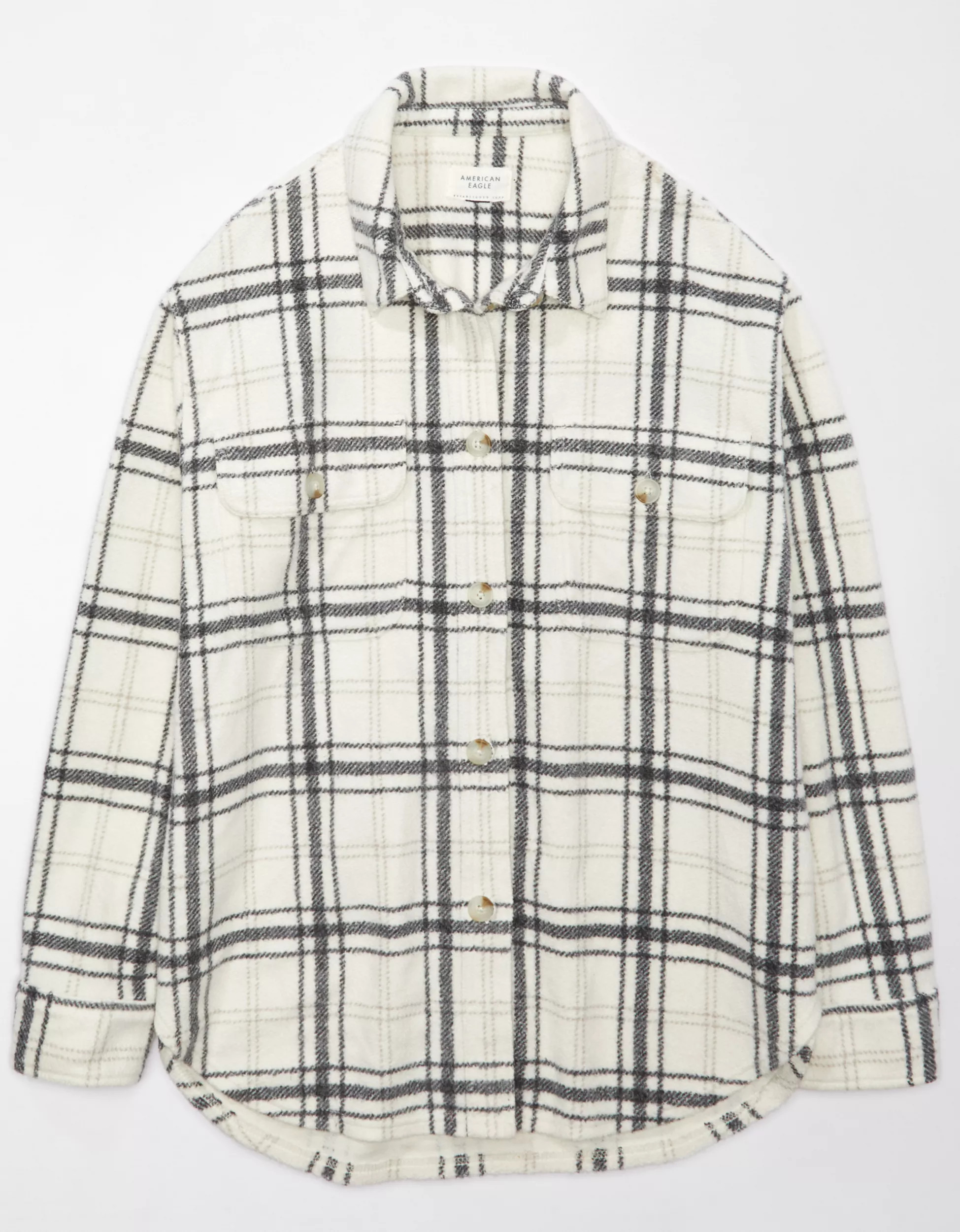 AE Plaid Fleece & Love Shacket | American Eagle Outfitters (US & CA)