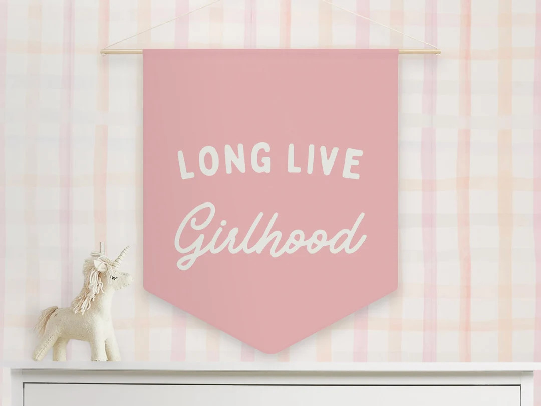 Long Live Girlhood Flag Girls Room Decor Baby Girl Nursery - Etsy | Etsy (US)