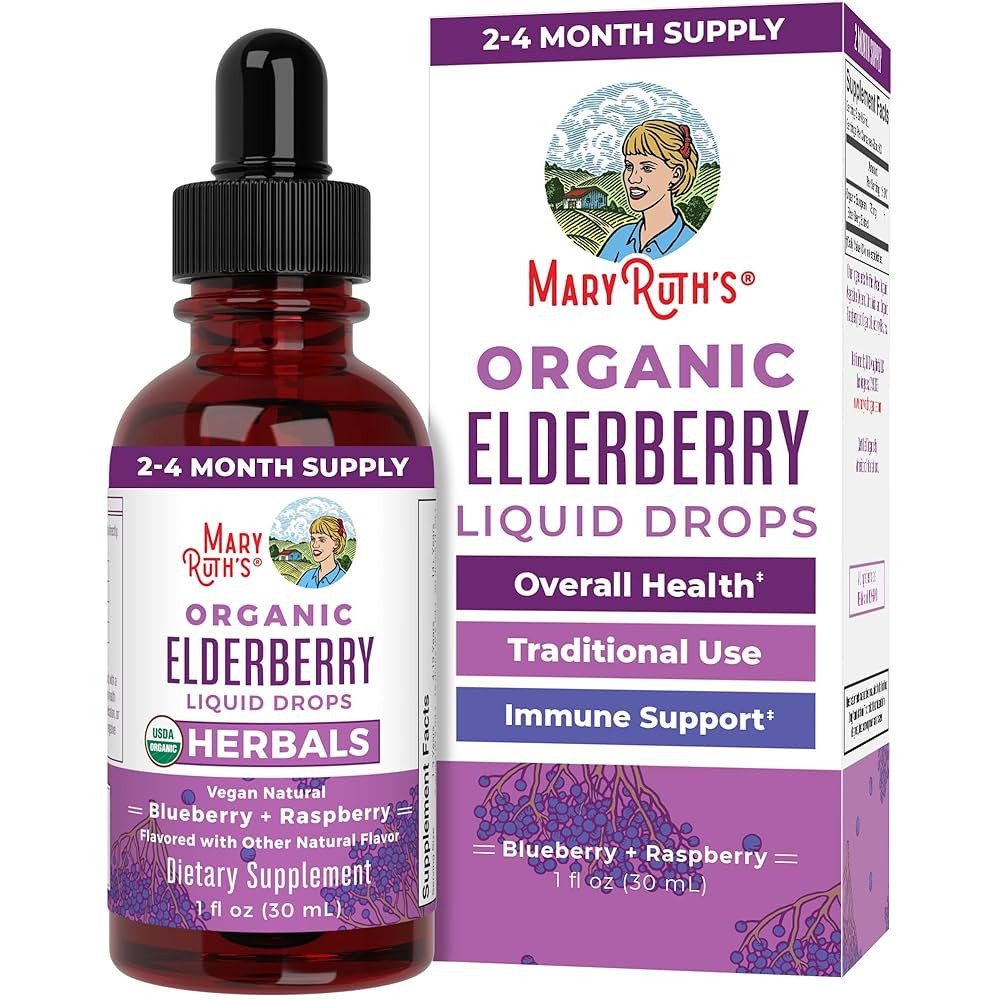 MaryRuth Organics Elderberry Syrup | USDA Organic | Sugar Free Immune Support Supplement for Adul... | Amazon (US)