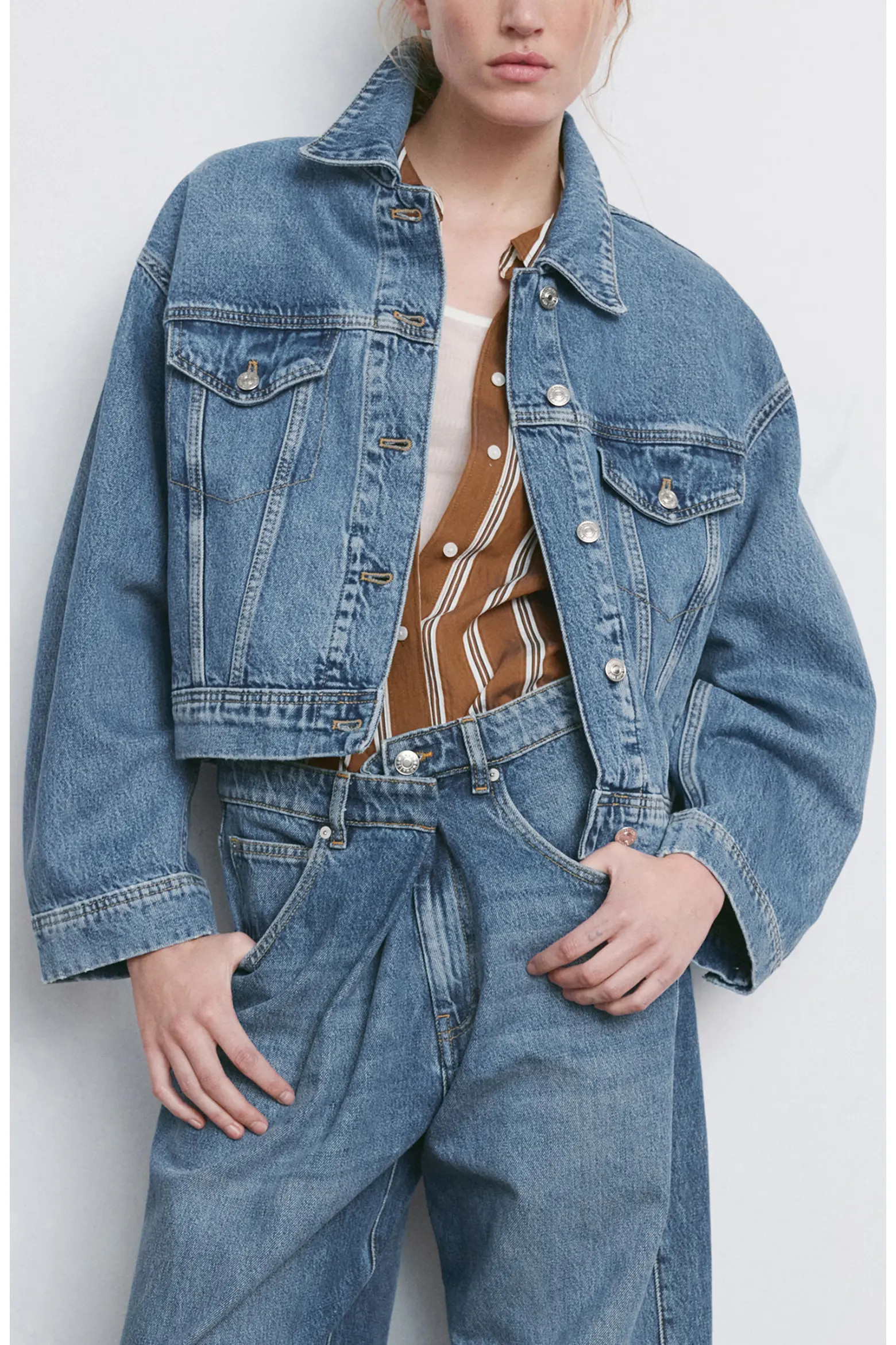 Oversize Crop Denim Jacket (Women) | Nordstrom | Nordstrom