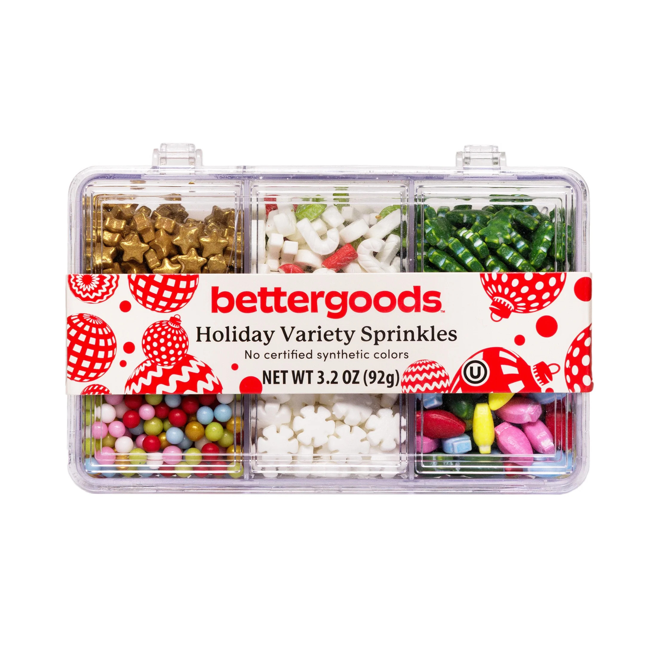 Bettergoods Holiday Multicolored Christmas Sprinkles Tackle Box 3.2 oz | Walmart (US)