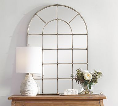 Jaycee Windowpane Arched Wall Mirror | Pottery Barn (US)