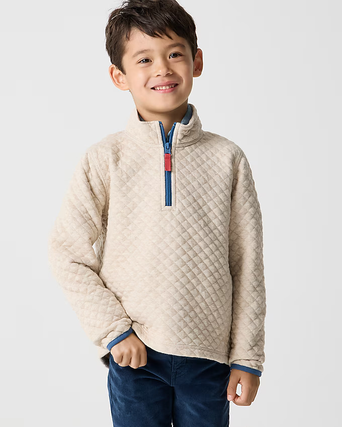 Boys' quilted quarter-zip | J.Crew Factory