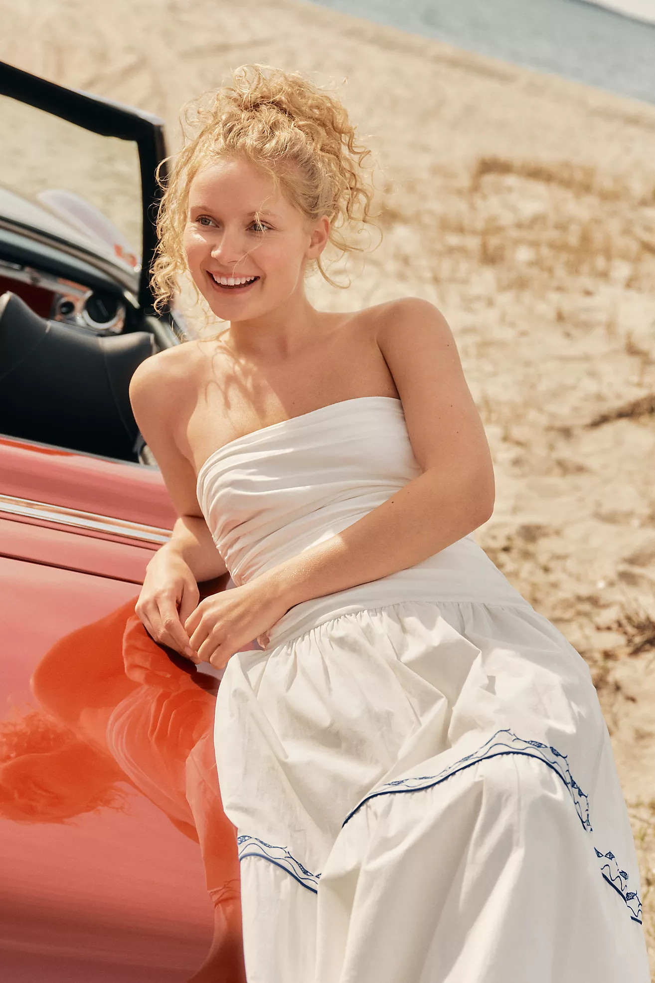Line & Dot Oia Strapless Maxi Dress | Anthropologie (US)
