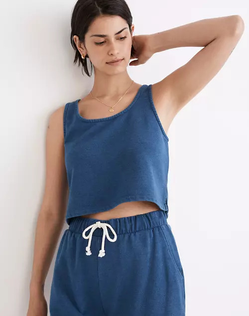 Indigo Terry Crop Tank | Madewell