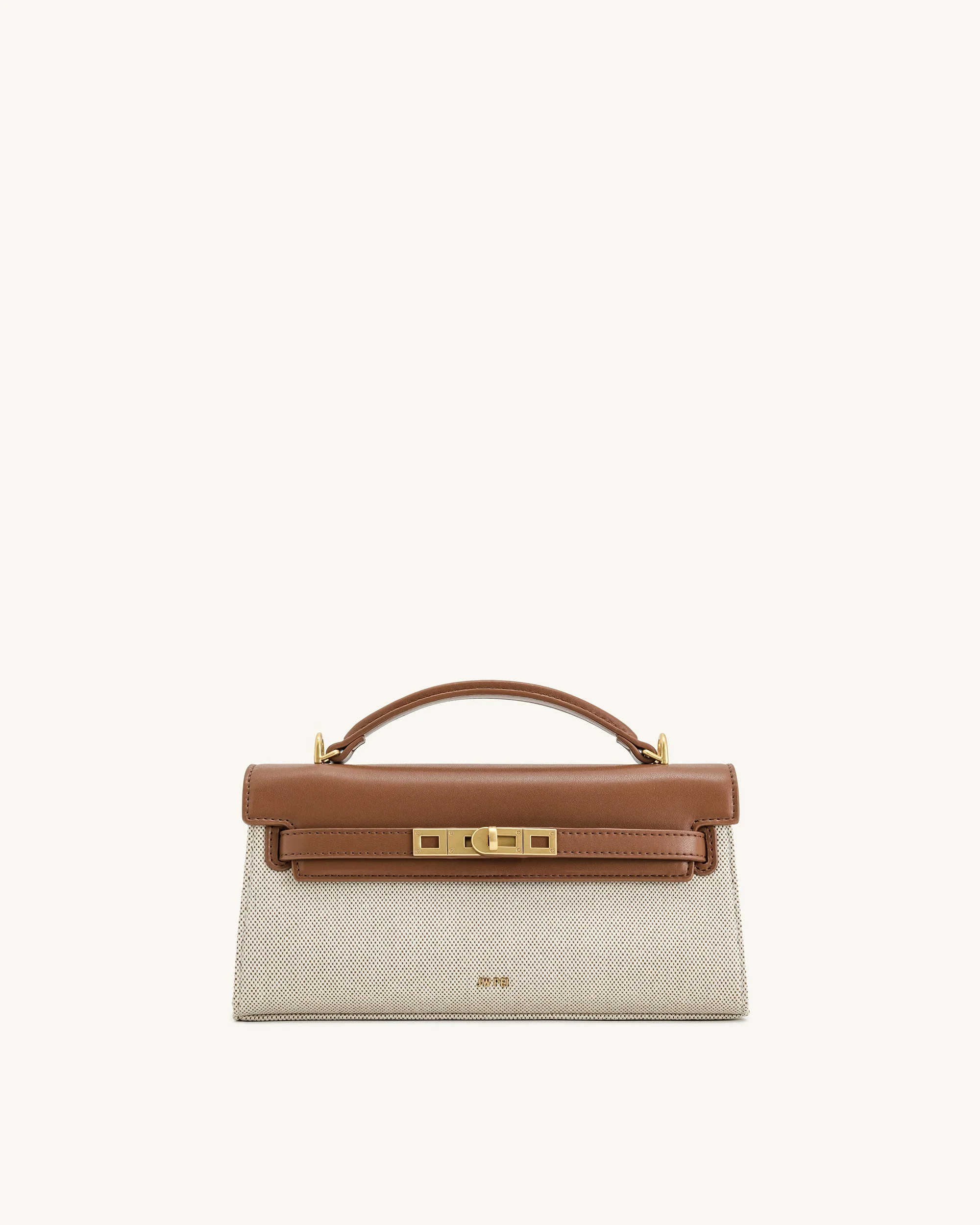 Noor Top Handle Bag - Brown Canvas | JW PEI US