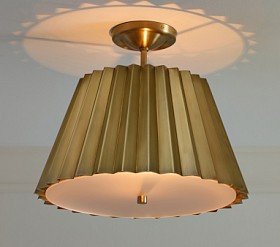 Chris Loves Julia Metal Pleated Semi Flush Mount (16") | Pottery Barn Kids