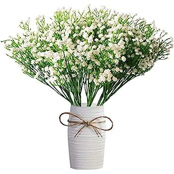 YSBER 10Pcs Baby Breath/Gypsophila Artificial Fake Silk Plants Wedding Party Decoration Real Touc... | Amazon (US)