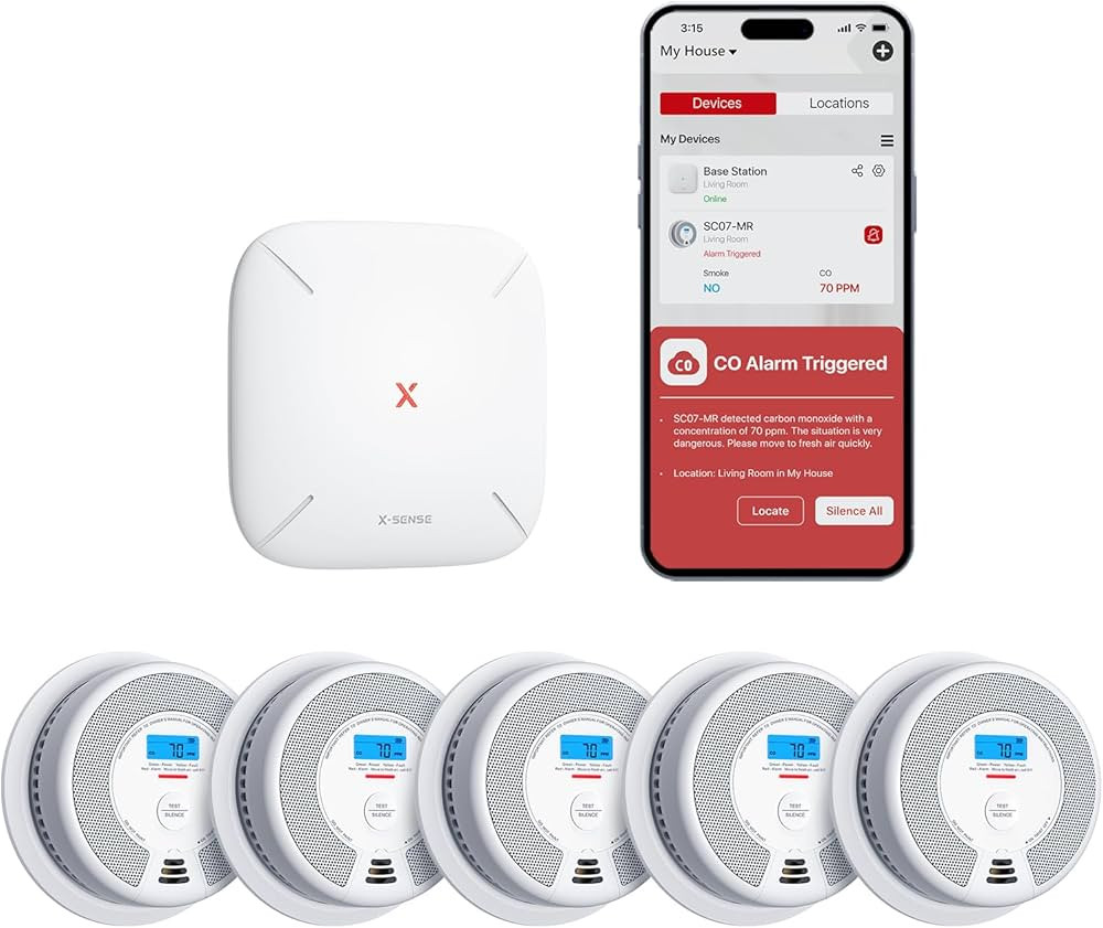 X-Sense Smart Smoke Detector Carbon Monoxide Detector Combo, Battery-Operated (Not AC Hardwired) ... | Amazon (US)