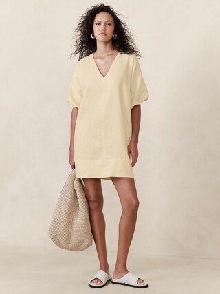 Livia Linen Mini DressProduct Selections CA$170.00Navy BlueNeutral StripeWhiteButter YellowColor:... | Banana Republic (CA)