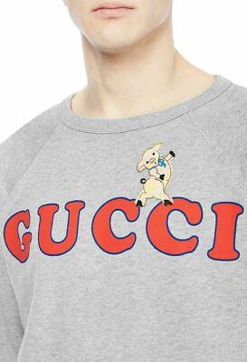 Gucci Iconic 497253 Logo Dancing Pig Sweatshirt Sweater Jumper Pullover M | eBay UK