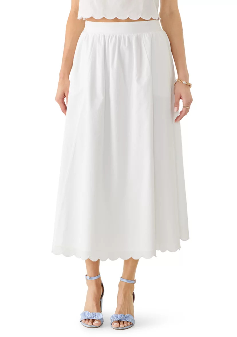 Women's Scallop Hem Midi Skirt | Belk