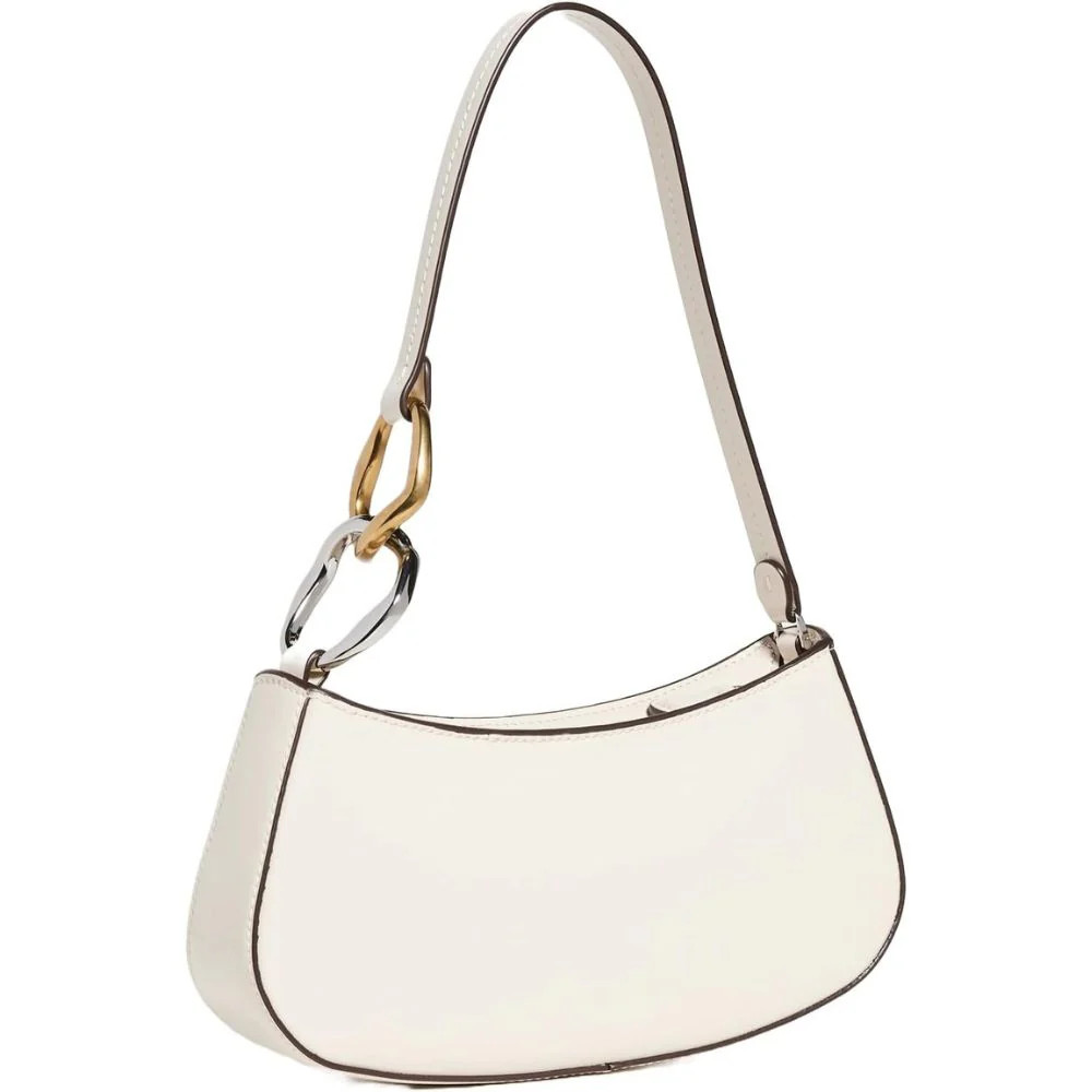 Staud Women's Ollie Leather Shoulder Bag, Cream | Shop Simon