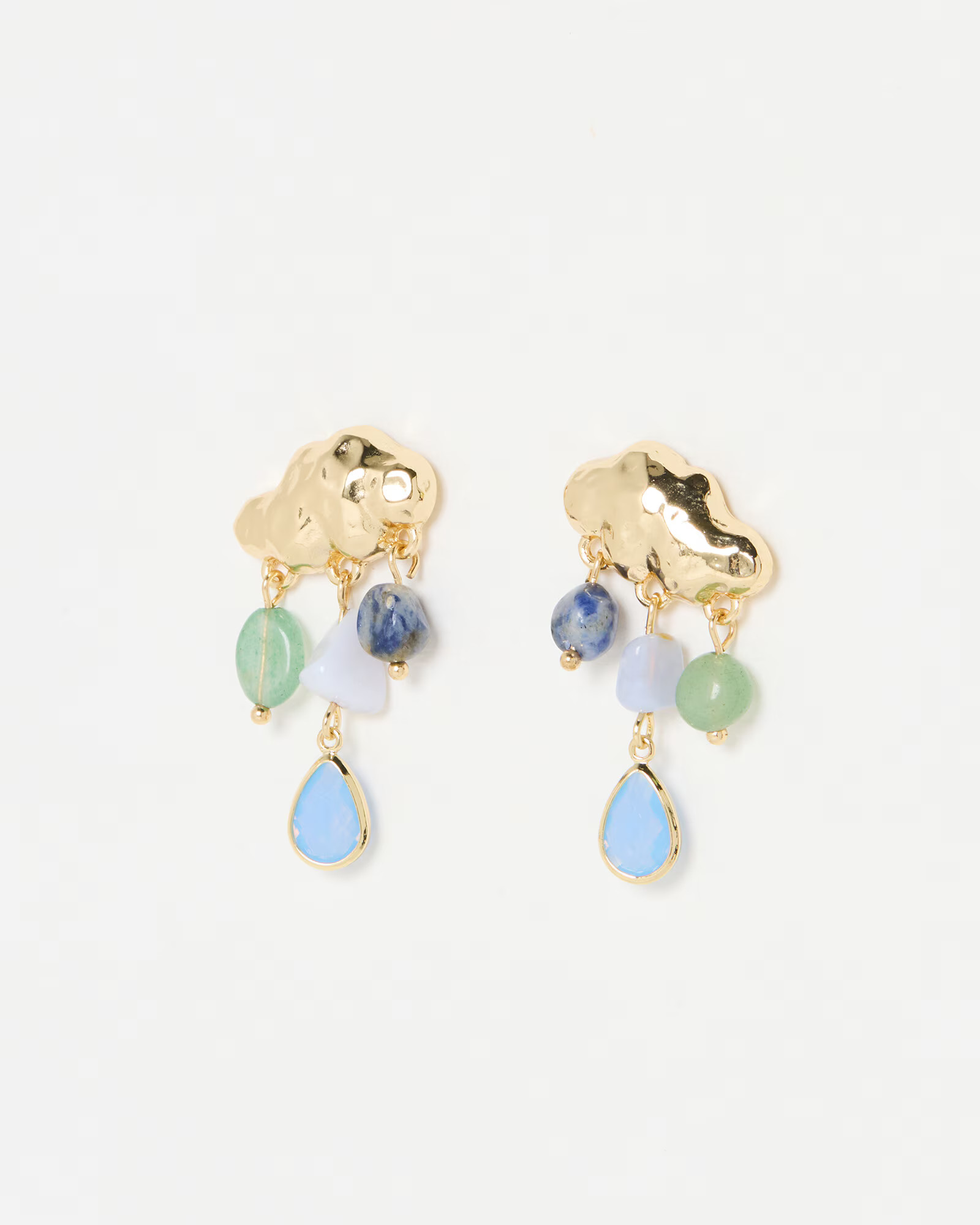 Taranis Cloud & Blue Stone Drop Statement Earrings | Oliver Bonas | Oliver Bonas (Global)