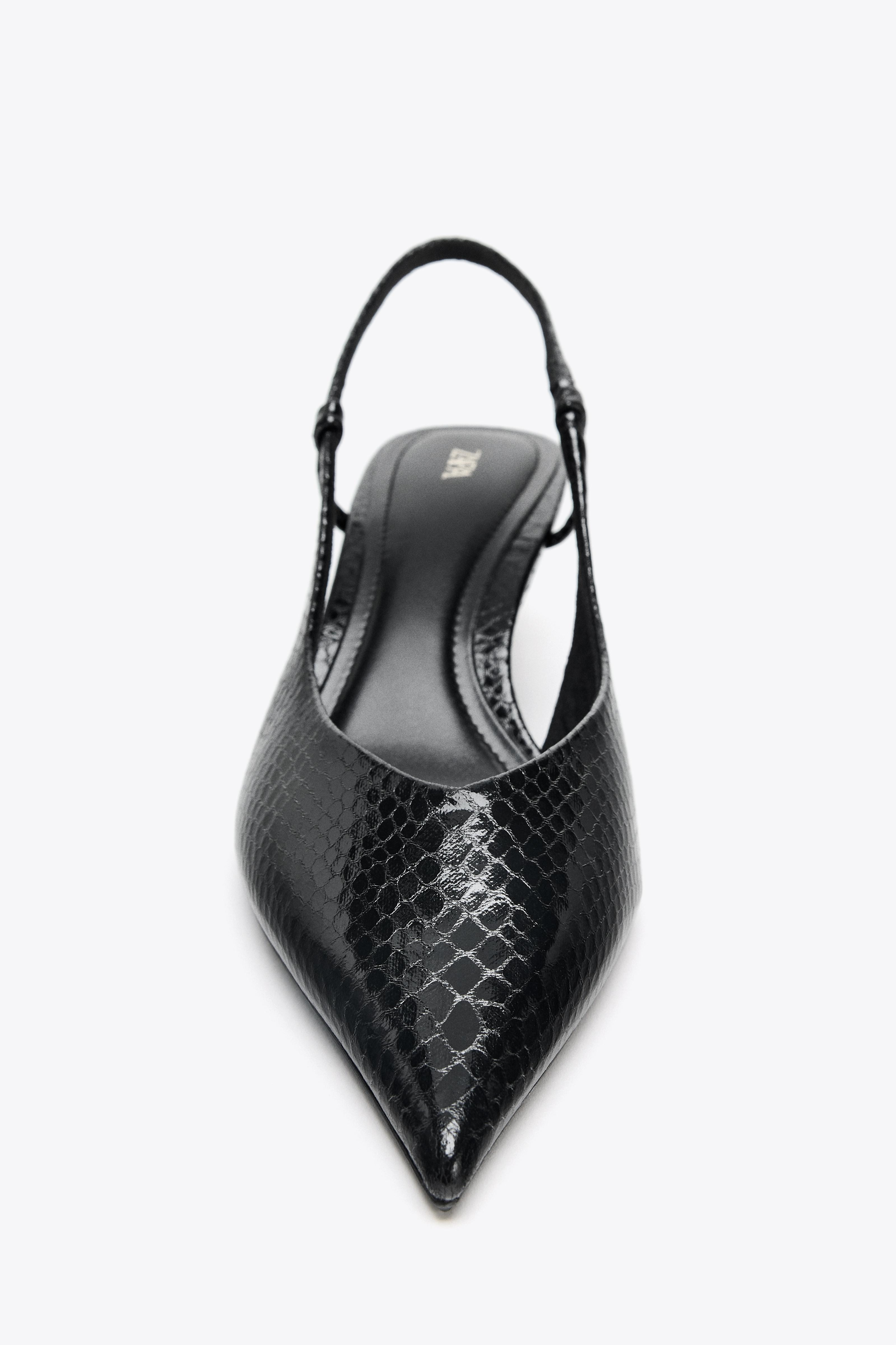 TEXTURED SLINGBACK SHOES | Zara Canada