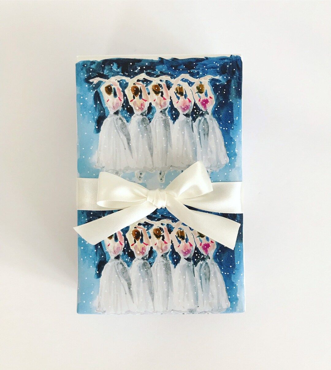 Wrapping Paper: Blue Ballerinas in the Snow {Gift Wrap, Birthday, Holiday, Christmas} | Etsy (CAD)