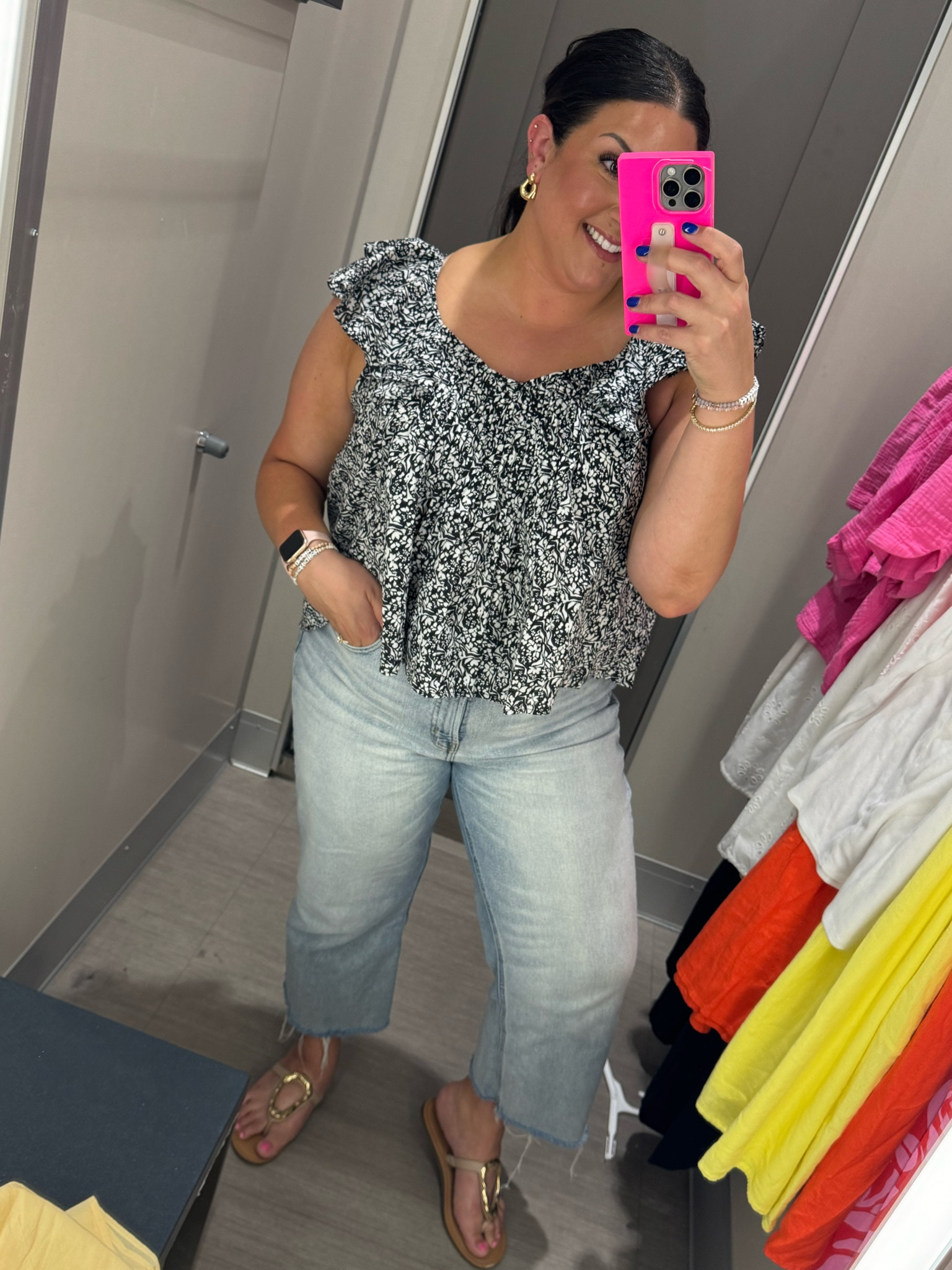 Wearing an XL in this top but could have done a L. Such a cute and fun top for summer!! 

#LTKSaleAlert #LTKMidsize #LTKFindsUnder50