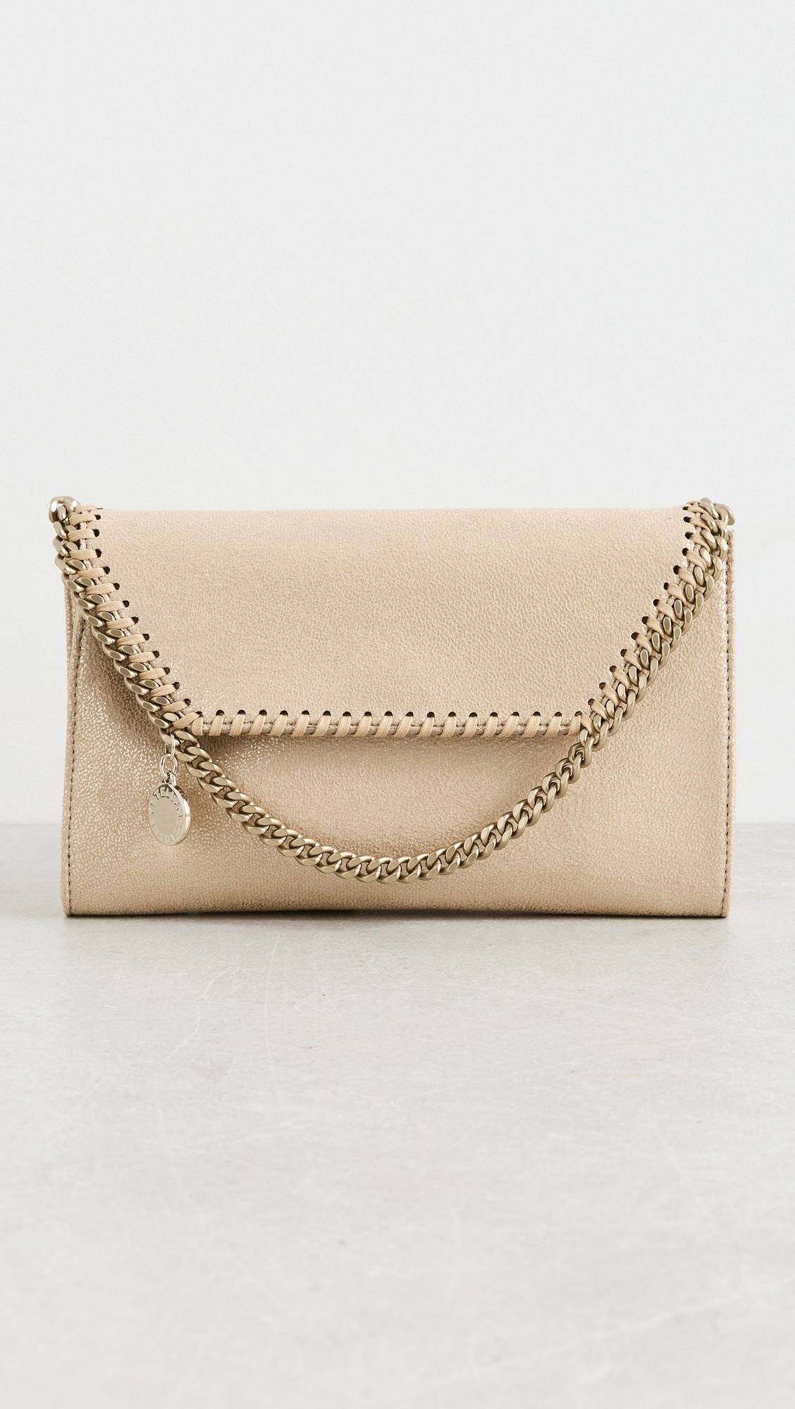 Falabella Eco Shiny Dotted Chamois with Tonal Wallet on Chain | Shopbop