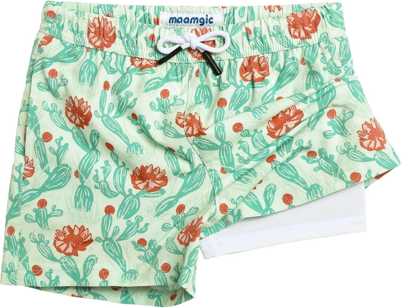 maamgic Boys Swim Trunks with Compression Liner 4-Way Stretch Quick Dry Bathing Suit Toddler Beac... | Amazon (US)