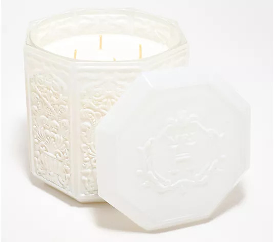Mrs.H by Dee Hilfiger 50oz Peppermint Bark Glass Candle | QVC