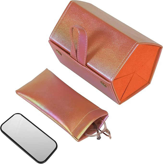 Travel Sunglass Organizer, Portable Multiple PU Eyeglass Case, 5-Slot Glasses Storage with Sungla... | Amazon (US)