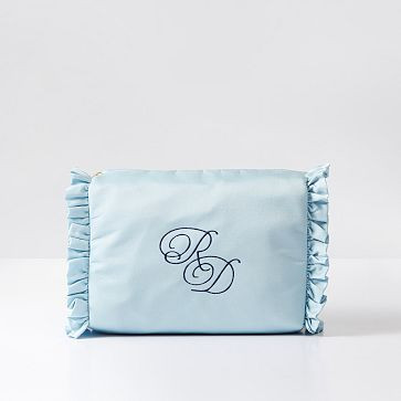 Ruffle Sateen Pouch | Mark and Graham