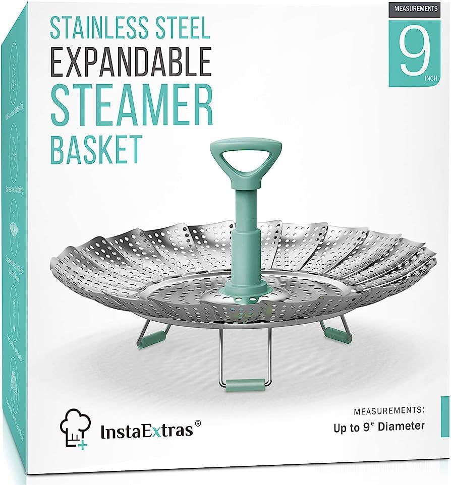 Stainless Steel Expandable Steamer Basket - Collapsible Steam Cooking Insert For Steaming Food, V... | Amazon (US)