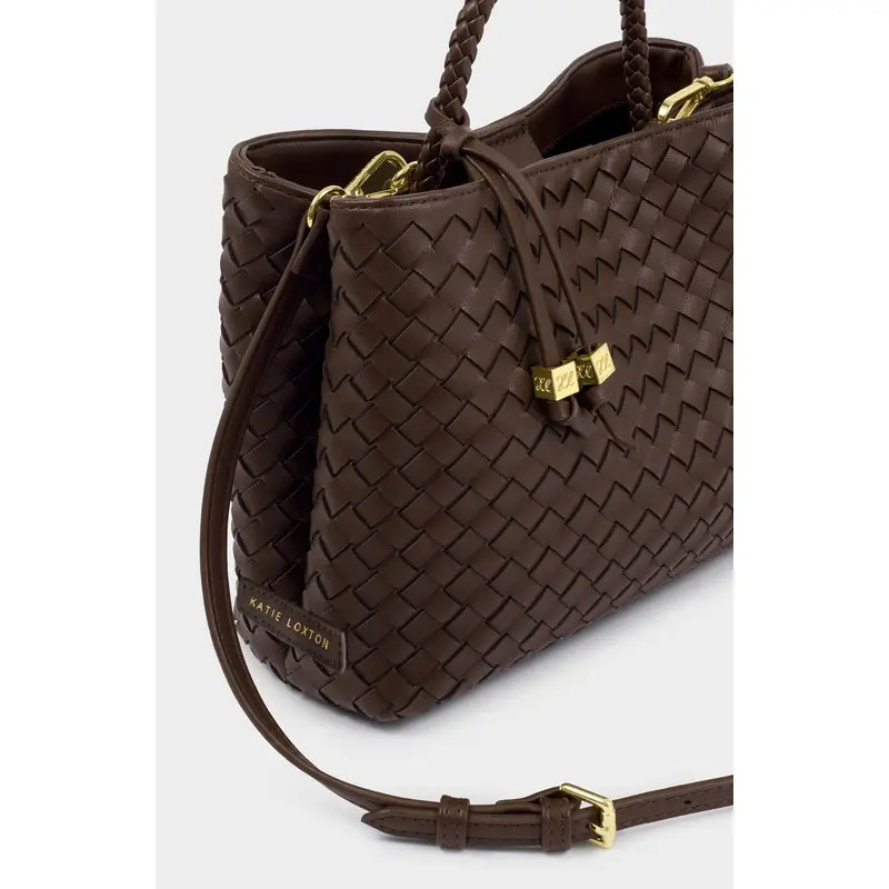 Katie Loxton Nova Woven Texture Top Handle Bag in Off White at Nordstrom | Nordstrom