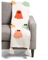 Ghost Patterned Textured Throw With Tassels | Global Home | Marshalls | Marshalls