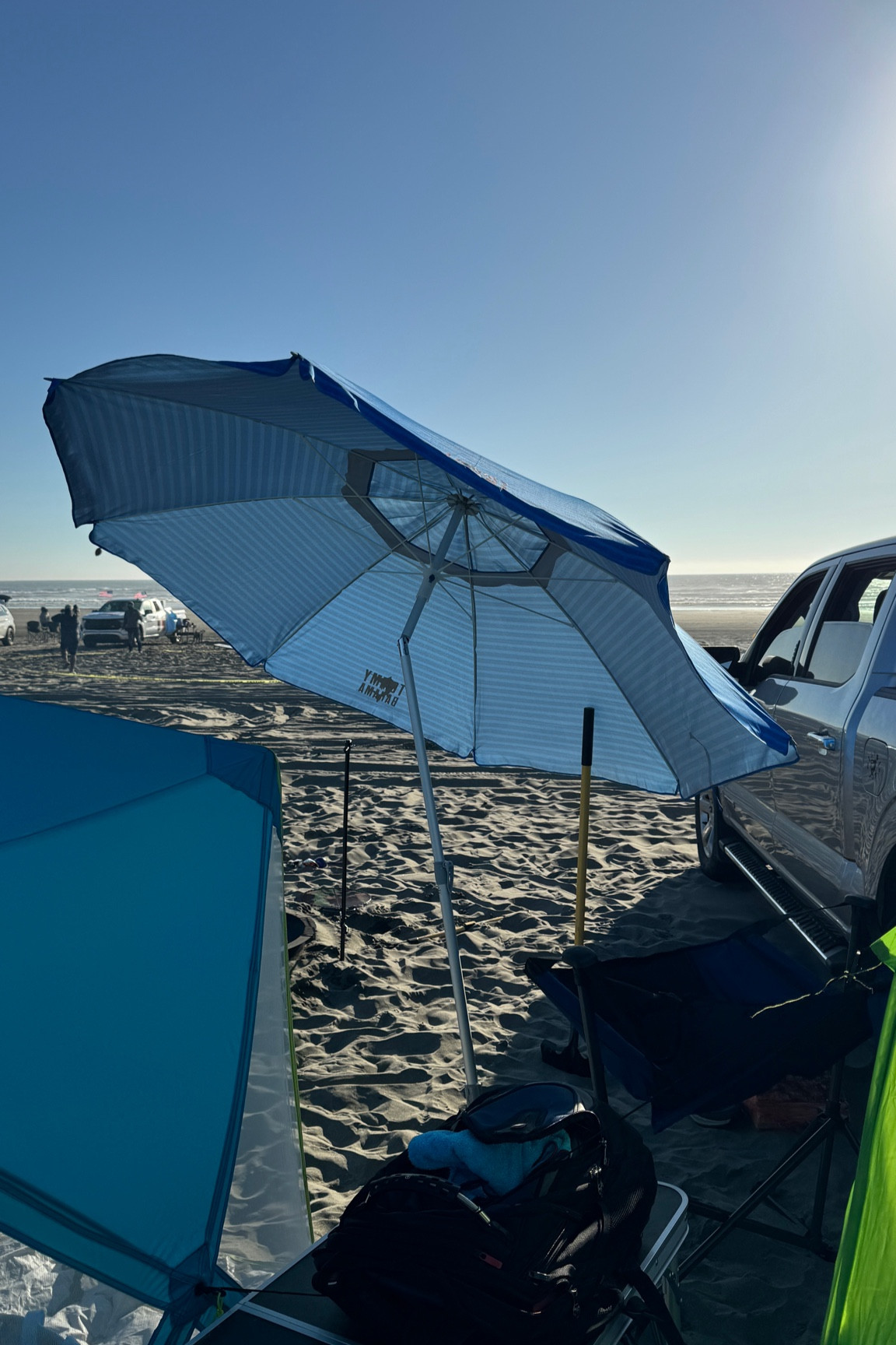 Great umbrella still in use from Tommy Bahama. Has a built in anchor stand to help hold in our gusty winds.

#LTKU #LTKSeasonal #LTKSummerSales