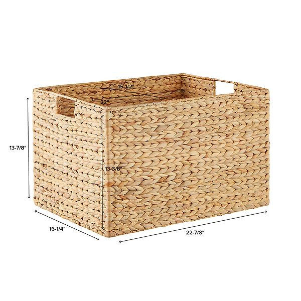 Large Water Hyacinth Bin Mocha Brown | The Container Store