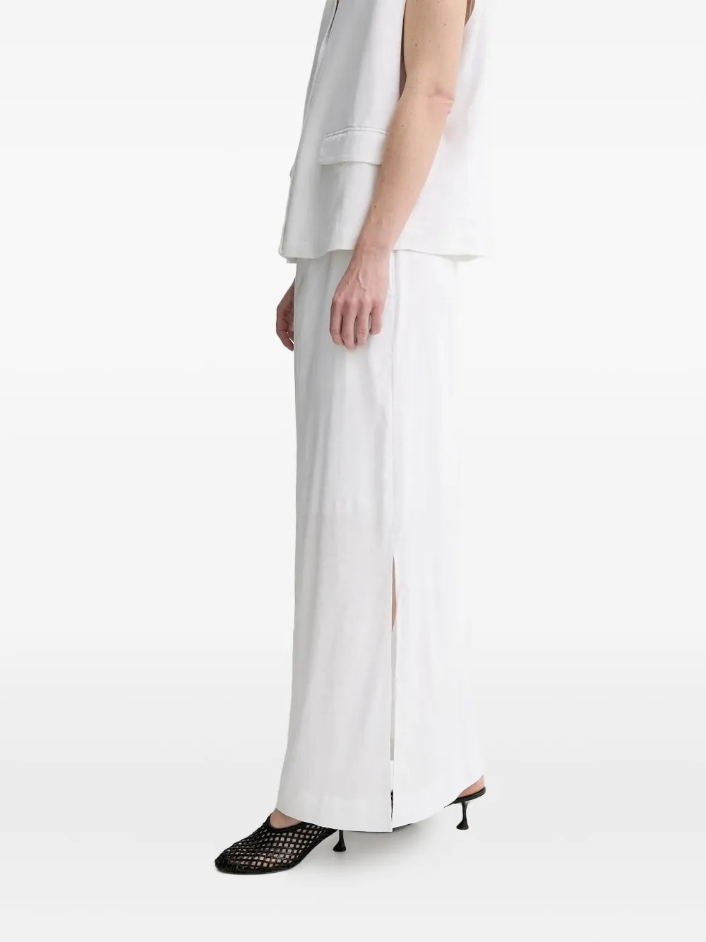 Gestuz side-split maxi skirt - White | Farfetch Global