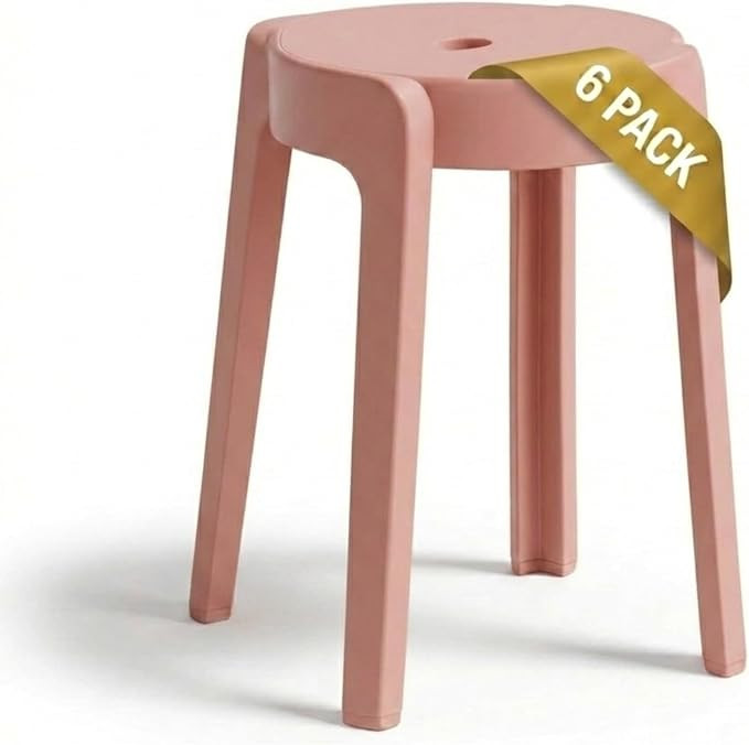Stackable Plastic Stools Set of 6-18 Inch Heavy Duty 500 lbs Capacity, Flexible Seating Classroom... | Amazon (US)