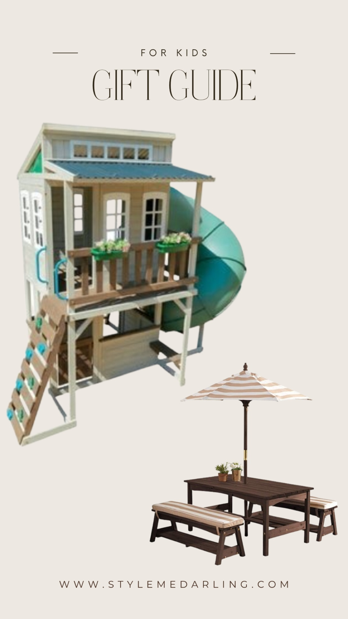 #holidaygiftguide #giftideas #giftsforkids #kidskraft #playhouse #playset #kidspicnictable #kidstableandbench #outdoorplay 

#LTKGiftGuide #LTKHoliday #LTKkids