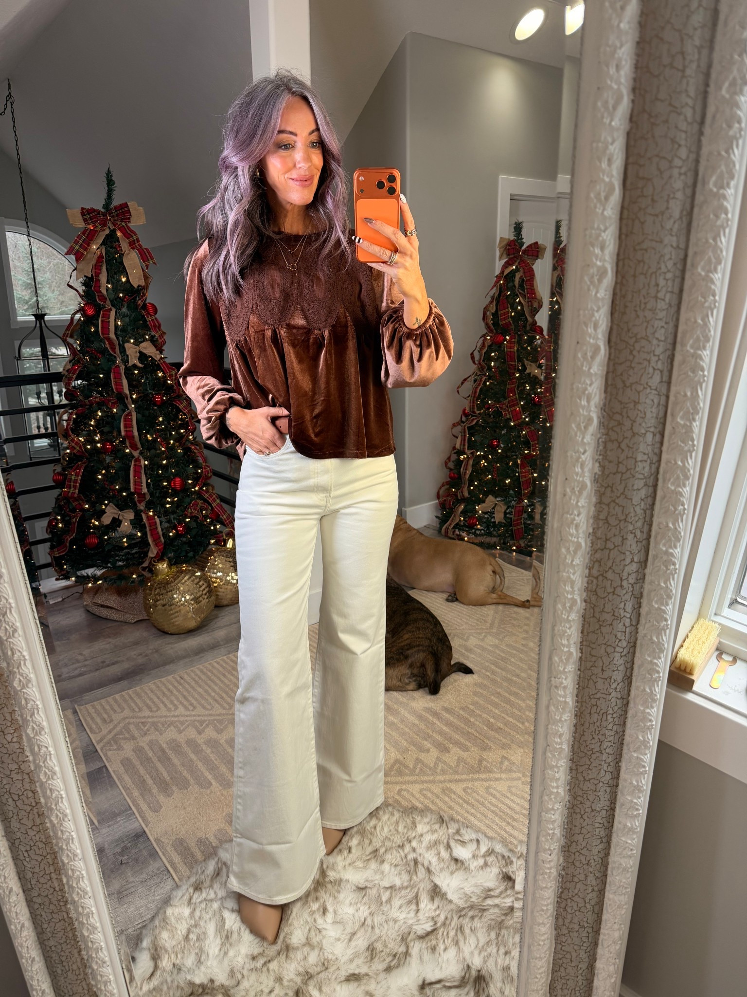 The perfect thanksgiving blouse! I’m wearing size M. Also comes in a short sleeve version but I personally prefer the long sleeve!

#LTKOver40 #LTKHoliday
