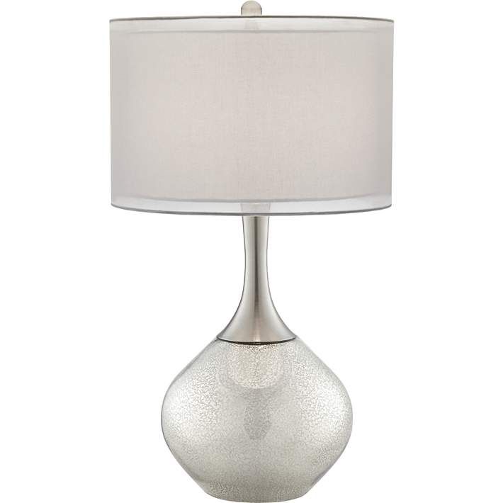 Possini Euro Swift 30 1/2" Double Shade Mercury Glass Table Lamp - #7C391 | Lamps Plus | Lamps Plus