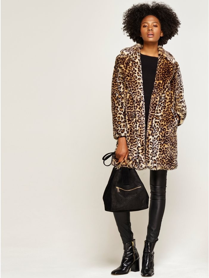 Leopard Print Faux Fur Coat | Women's Coats & Jackets | M&Co | M & Co (UK)