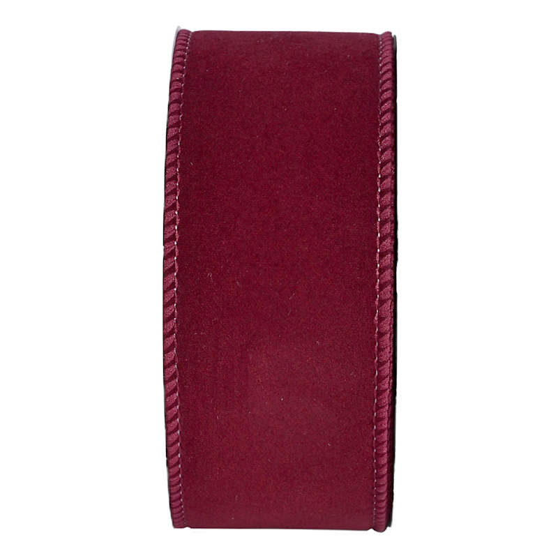 10-Yard Burgundy Velvet Ribbon, 1.5" | At Home