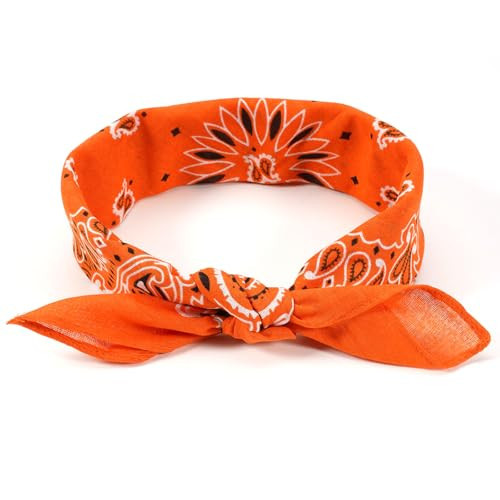 Ardorchid Fall Orange Bandana Headband Autumn Harvest Halloween Headbands for Men and Women Neck and Face Scarf Head Wrap | Amazon (US)