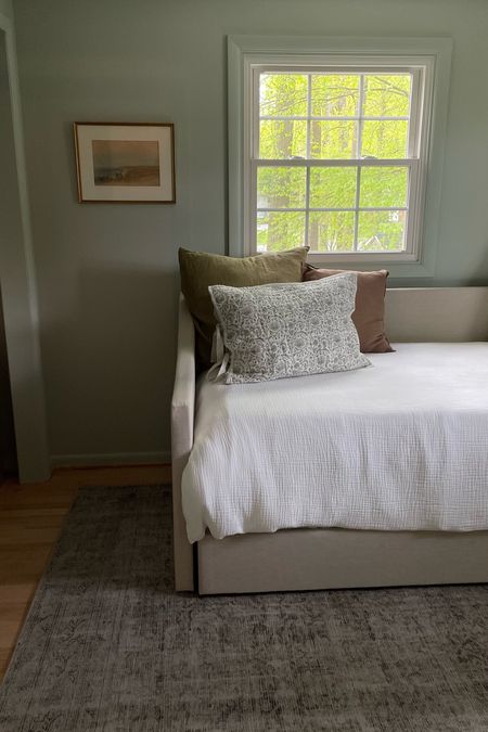 Guest bedroom progress! Loving this trundle bed and vintage looking rug 

#LTKSeasonal #LTKHome #LTKSaleAlert