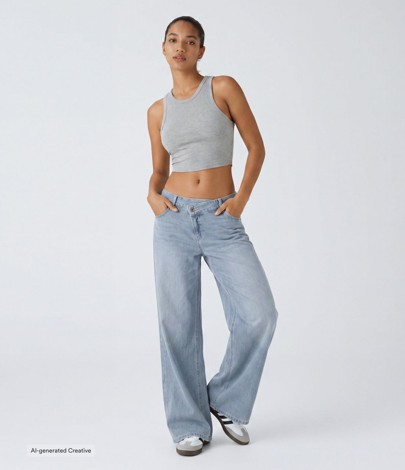 Women\u2019s Halara Flex\u2122 Asymmetric Low Rise Zipper Pockets Baggy Wide Leg Washed Casual Jeans - Halara | Halara UK