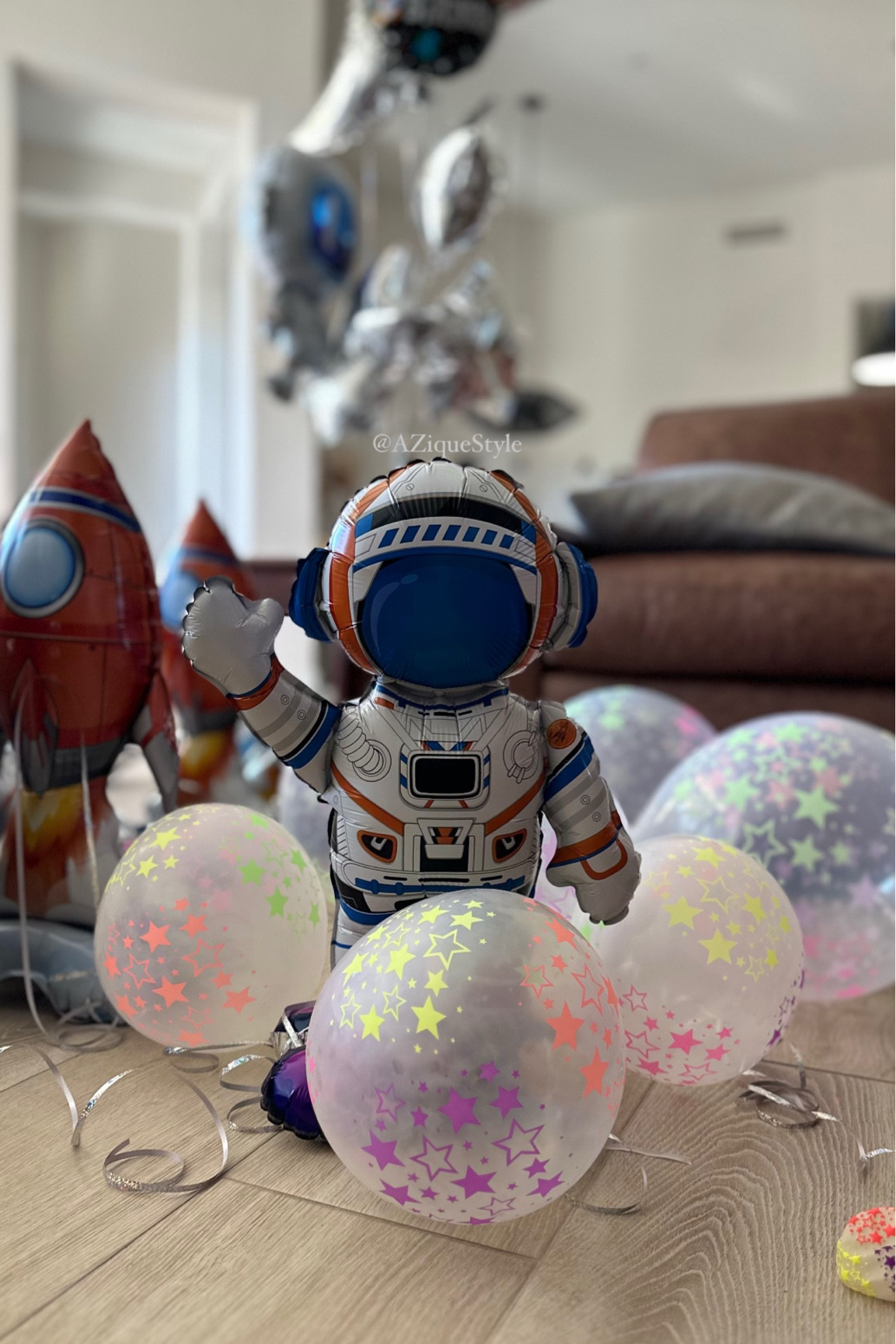 These balloons we used for space theme toddler BDay party - we filled foil balloons with helium and other balloons with air. That was amazing party - impressive for kids and adults. Everyone had so much fun! #aziquestyle #babybdayparty

#LTKParties #LTKKids #LTKBaby