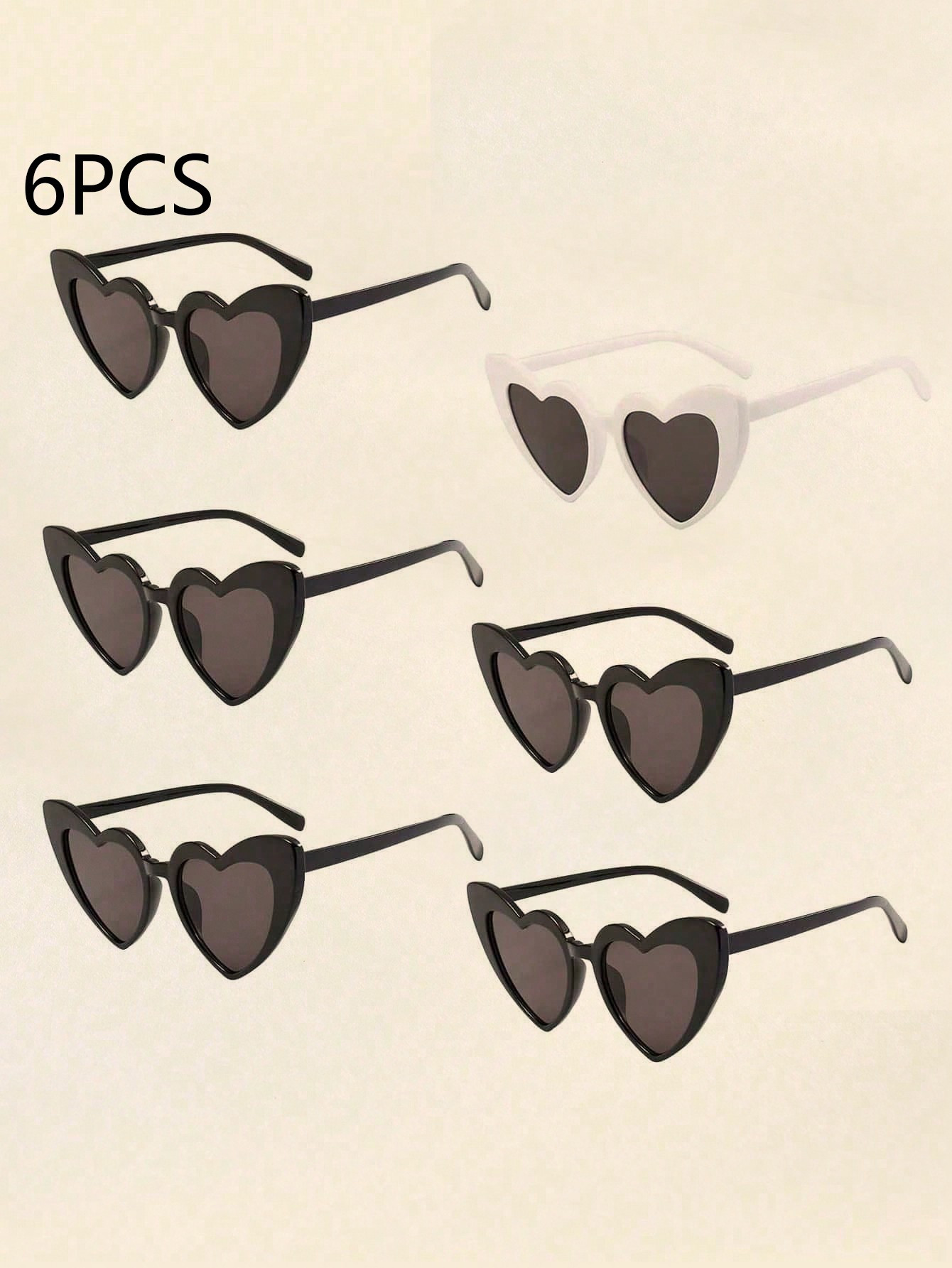 6pcs/Set Heart Design Women Eyeglasses, Suitable For Daily Wear | SHEIN