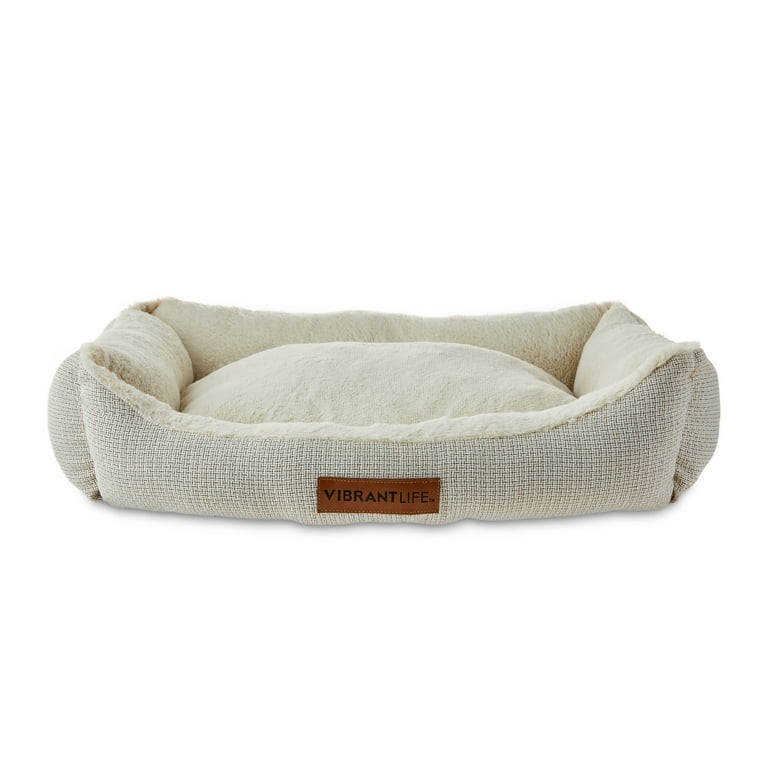 Vibrant Life Luxe Cuddler Pet Bed, Cream, 1 Count | Walmart (US)